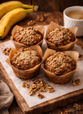Bakery Style Banana Walnut Muffins