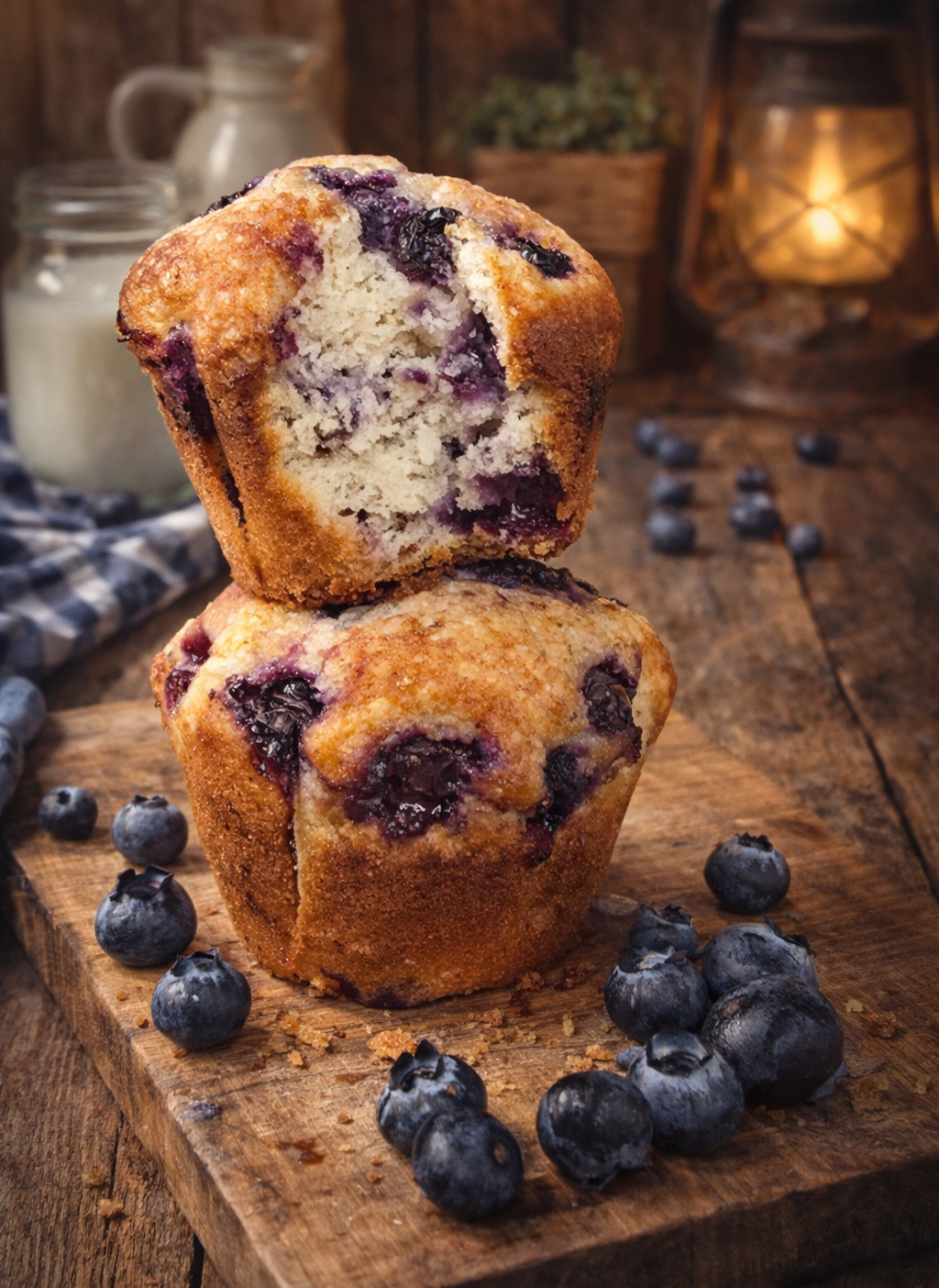 Bakery Style Blueberry Muffins