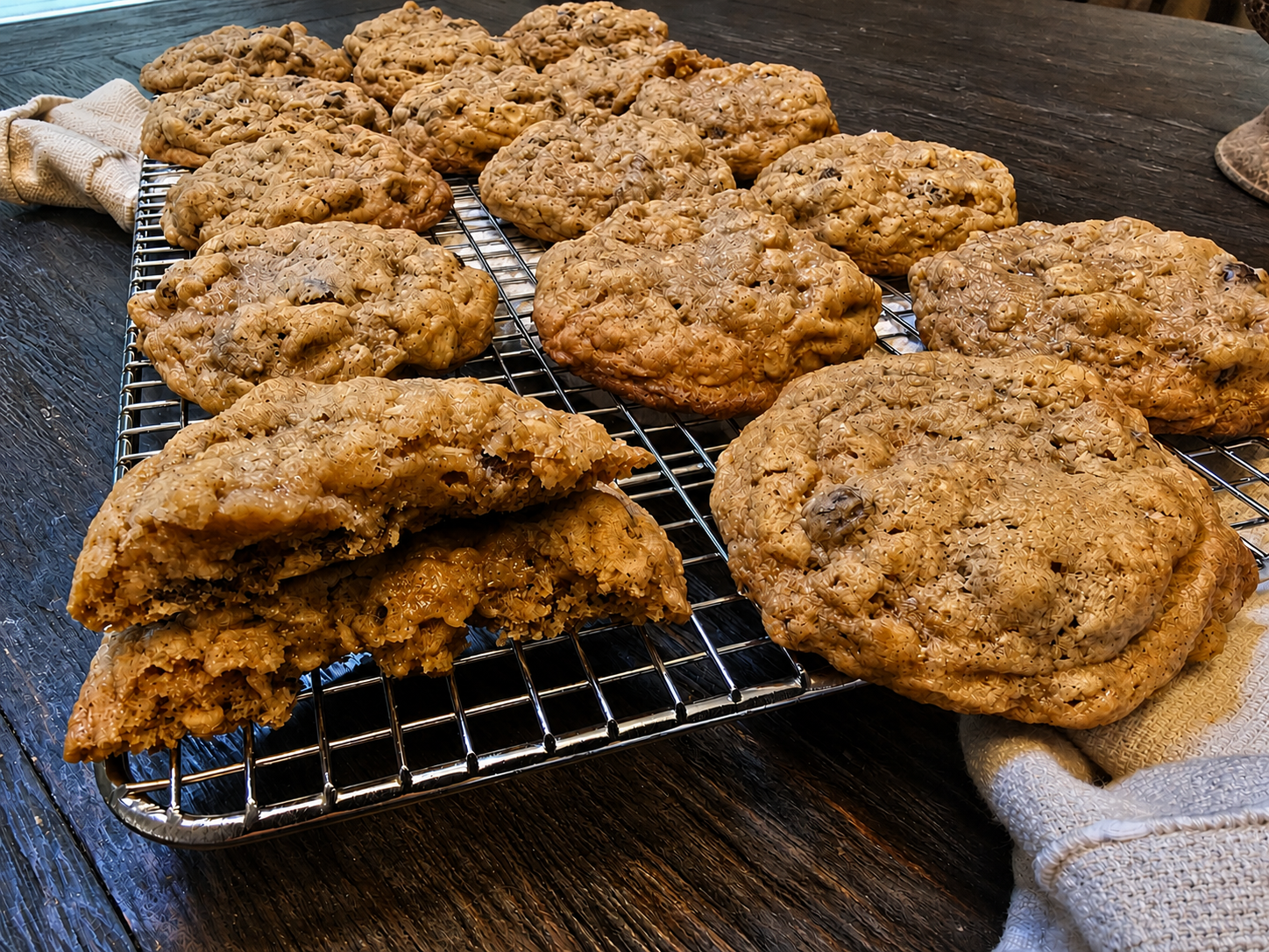 Sourdough Raisin Oatmeal Cookies